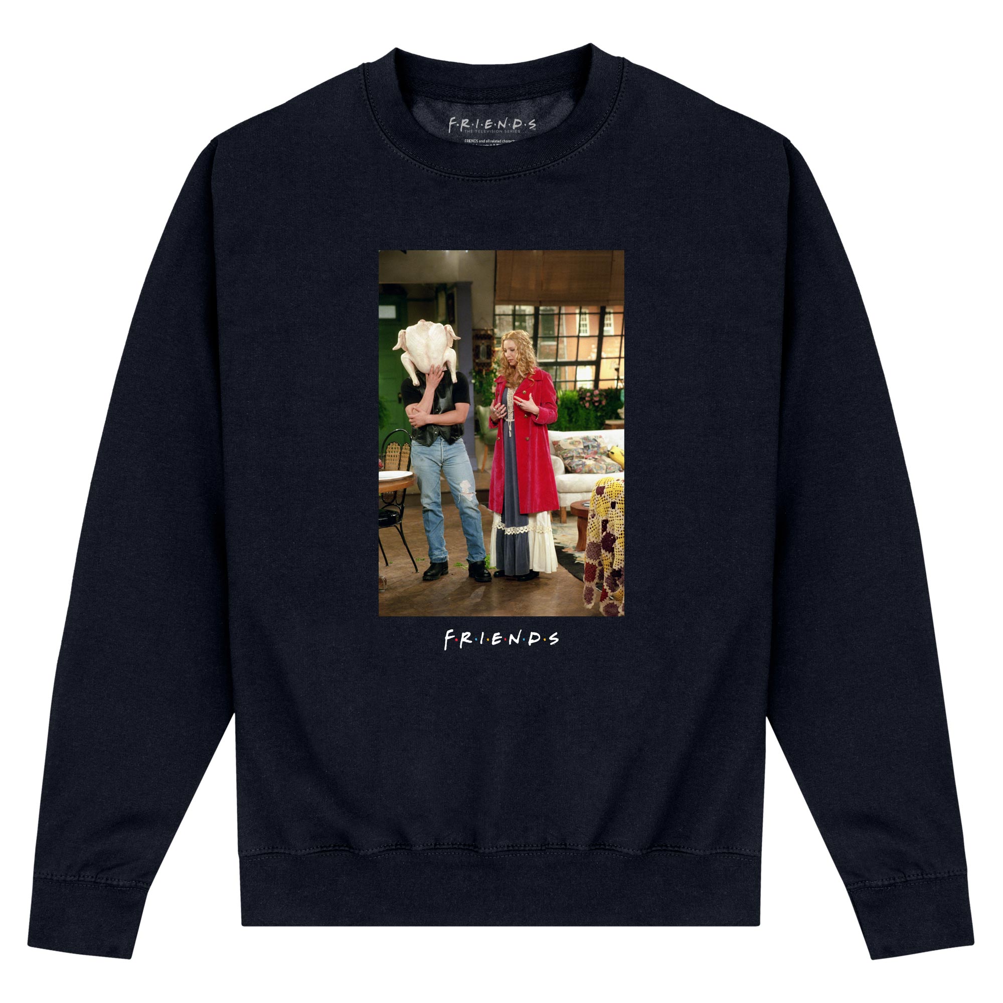 Friends Weihnachts-Sweatshirt (Friends Phoebe&Joey Truthahnkopf Sweatshirt)