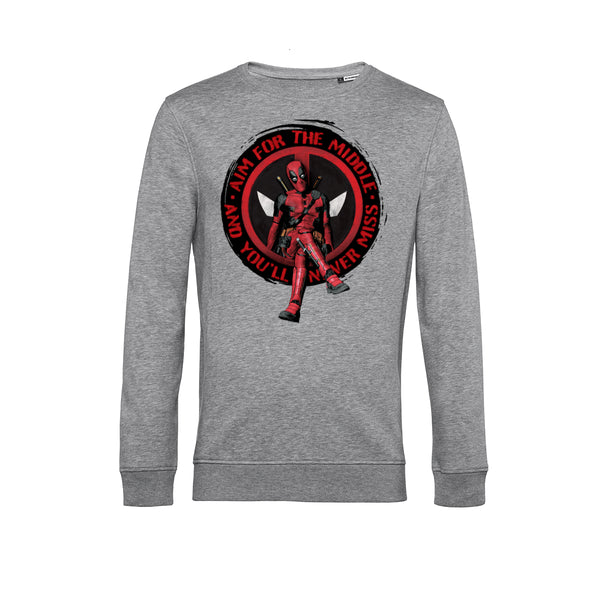 Deadpool & Wolverine Mikina Unisex (Aim For The Middle)