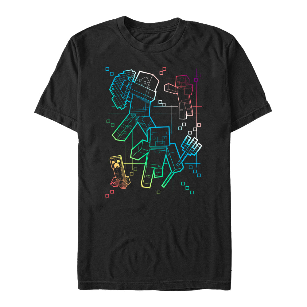 Minecraft - Gradientenlinien Unisex Crew Neck t -Shirt