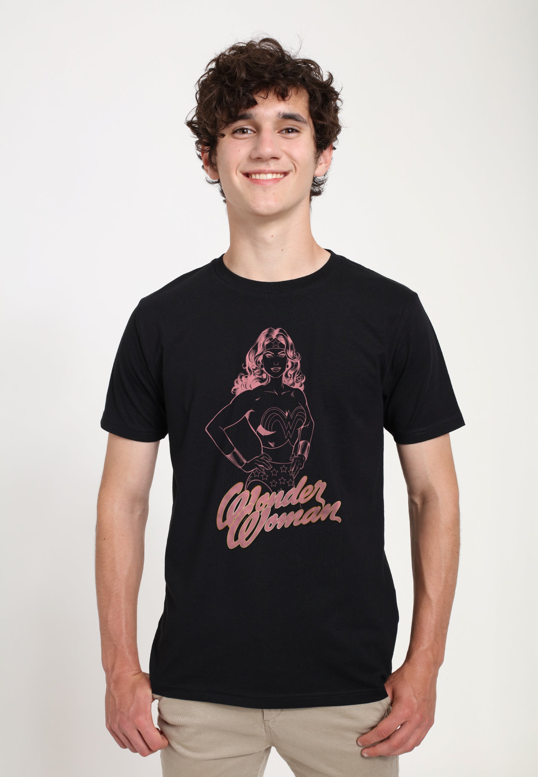 Wonder Woman Tričko Unisex (Pink Outline)