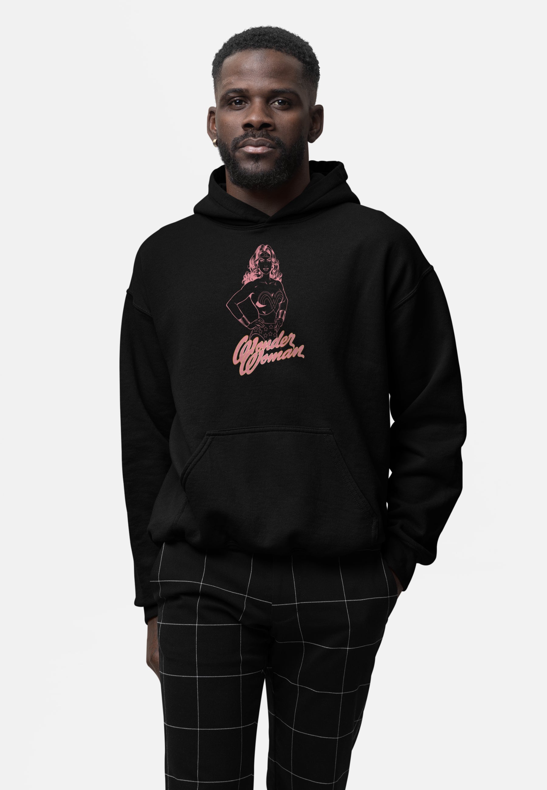 Wonder Woman Mikina Unisex (Pink Outline)