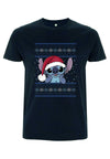 Lilo & Stitch Tričko Unisex (Holiday Stitch Wearing Santa Hat)