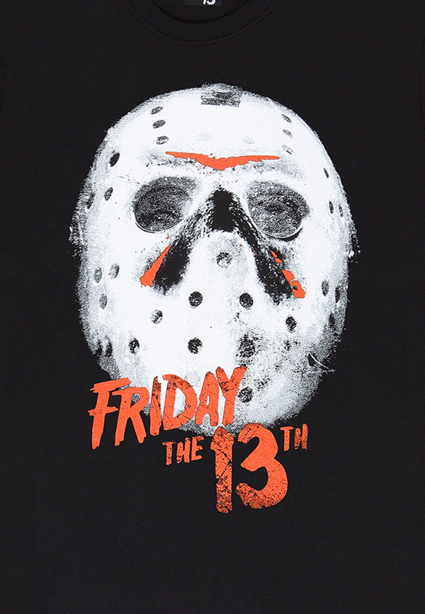 Freitag der 13. - Weißes Masken-T-Shirt