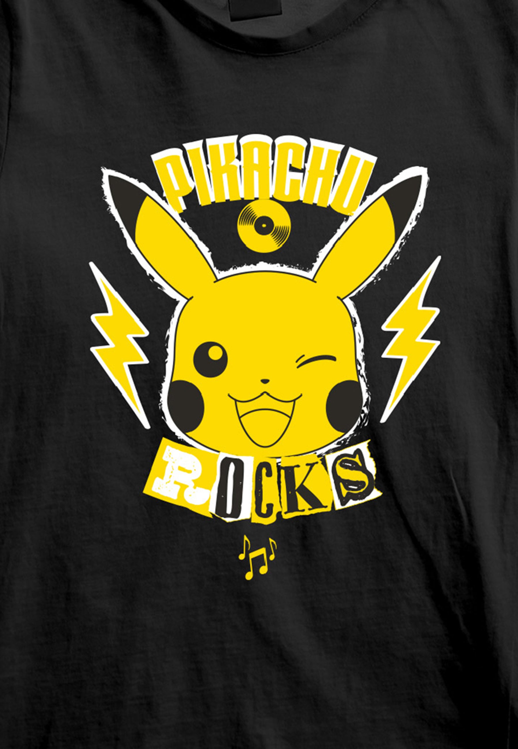 Pokemon – Pikachu Rocks Kinder YTH T-Shirt mit Rundhalsausschnitt