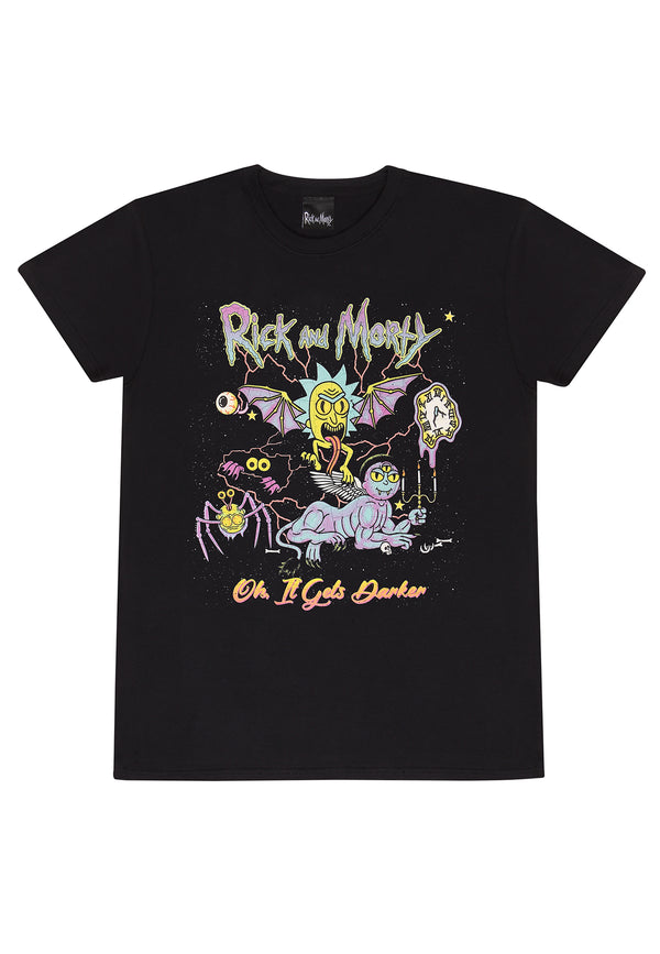 Rick and Morty Tričko Unisex (Oh It Gets Darker)