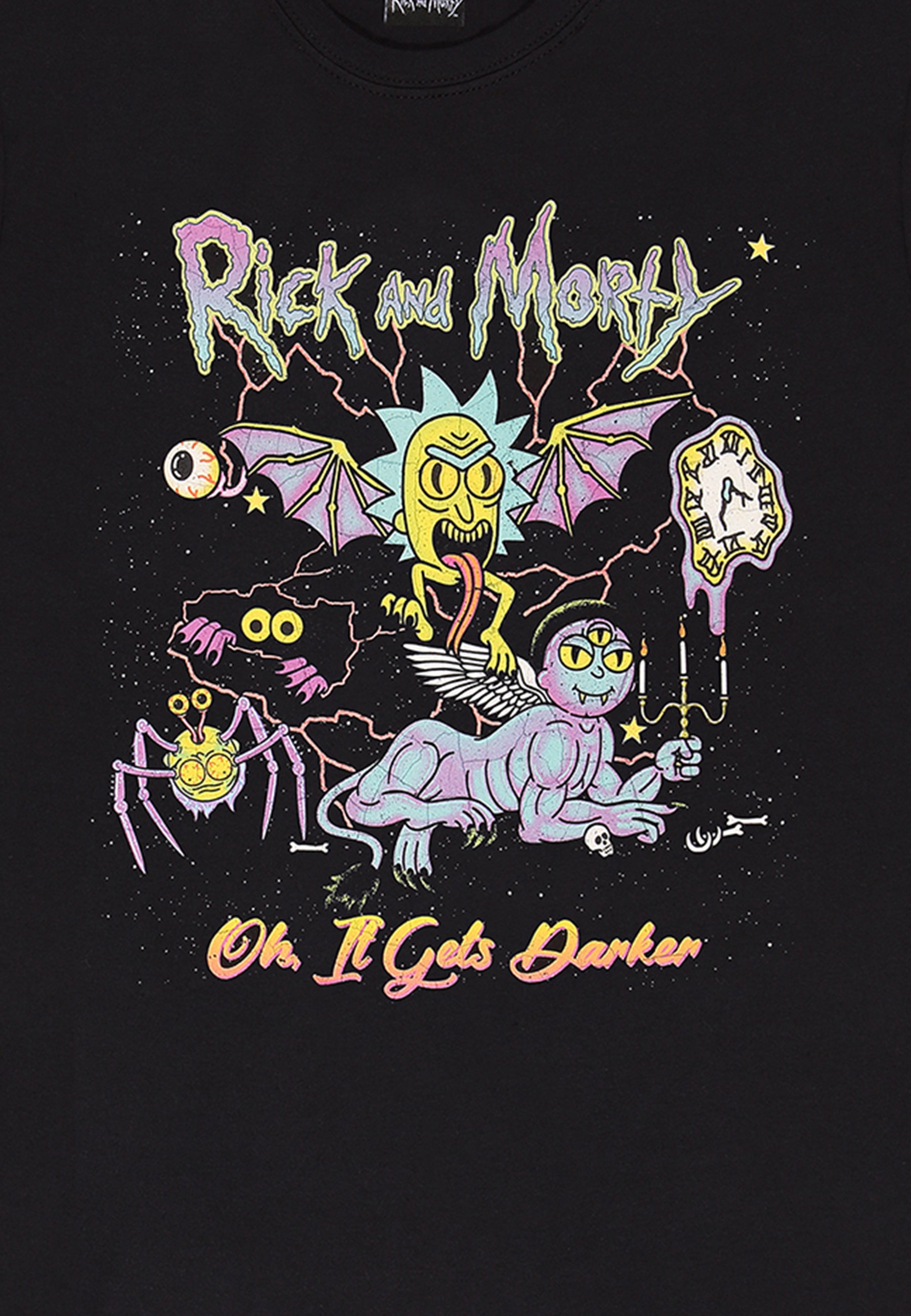 Rick and Morty Tričko Unisex (Oh It Gets Darker)