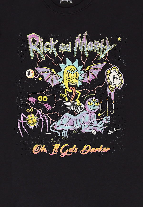 Rick and Morty Tričko Unisex (Oh It Gets Darker)