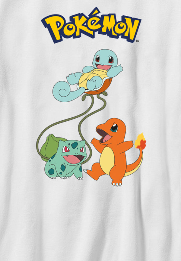 Pokemon - Original Trio YTH T-Shirt mit Rundhalsausschnitt