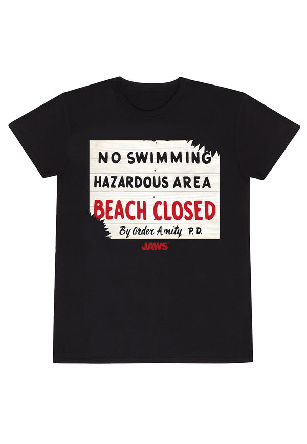 Jaws Tričko Unisex (No Swimming)