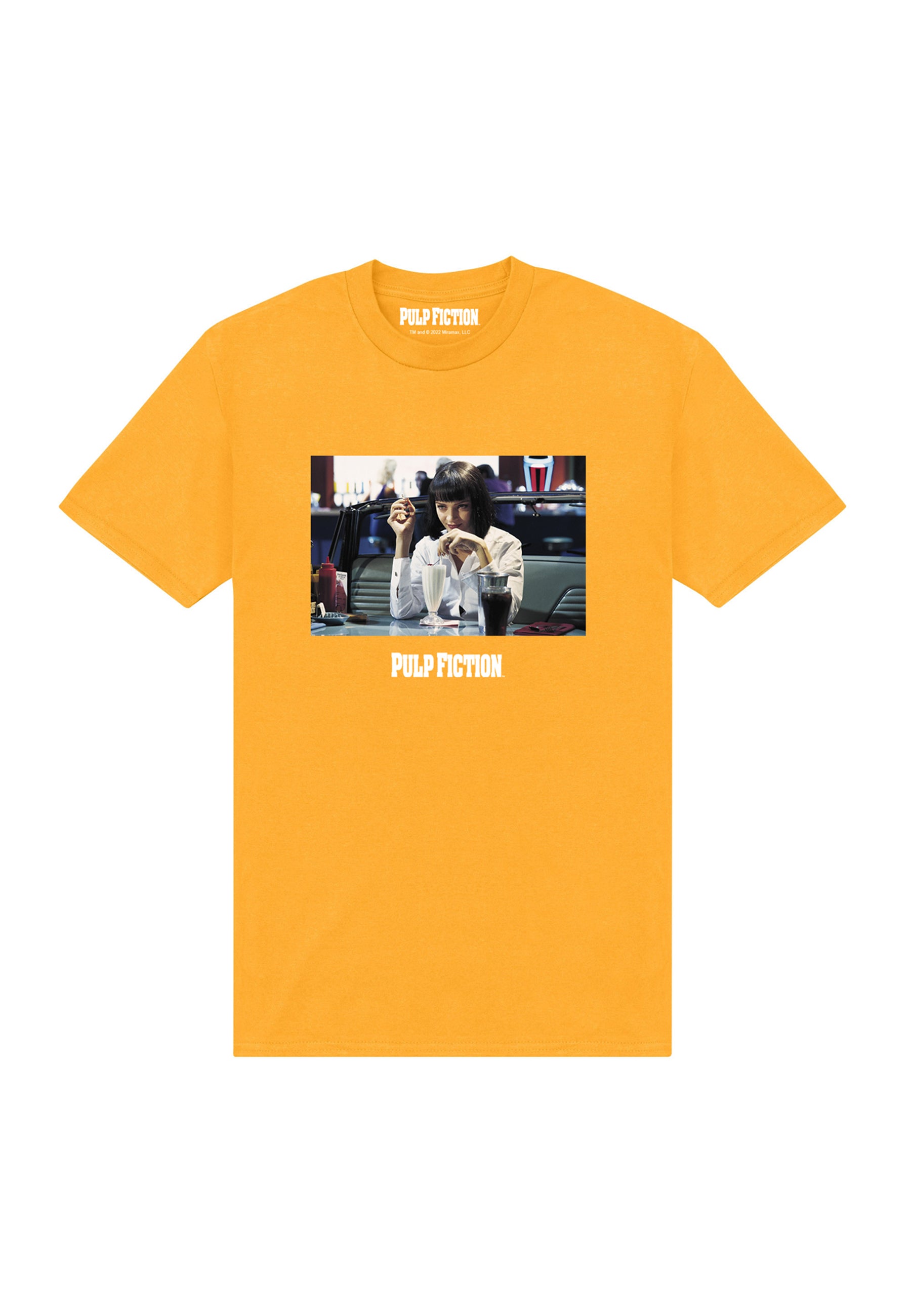 Pulp Fiction Mia Gelbes T-shirt (Pulp Fiction Mia Wallace T-shirt)