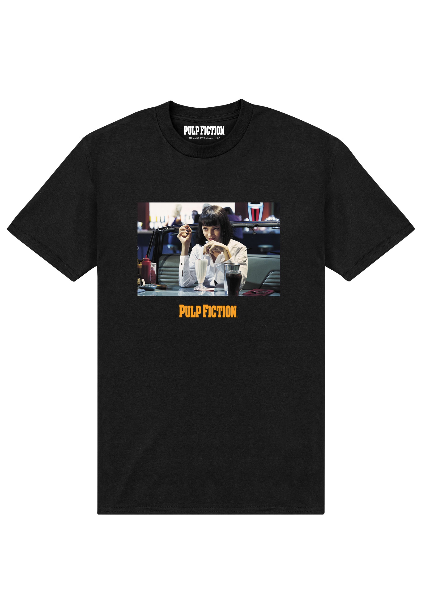 Pulp Fiction Mia Schwarzes T-shirt (Pulp Fiction Mia Wallace T-shirt)