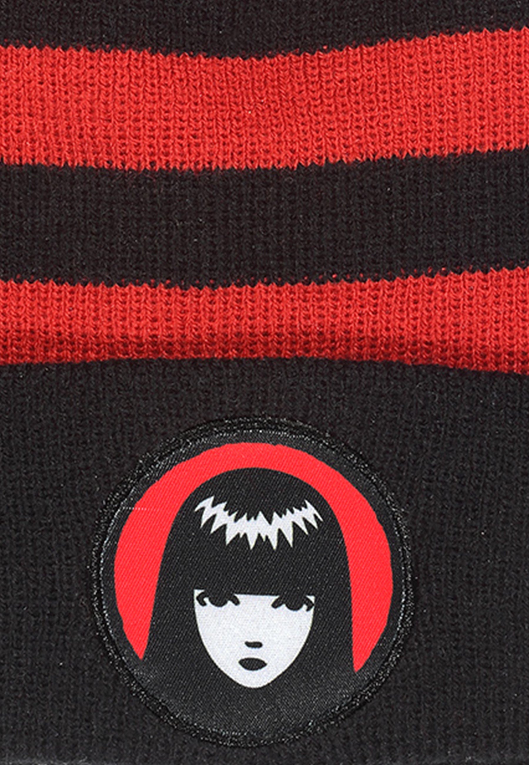 Emily The Strange Čepice Unisex (Striped Pom)