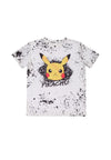 Pokemon – Pikachu Splat YTH T-Shirt mit Rundhalsausschnitt