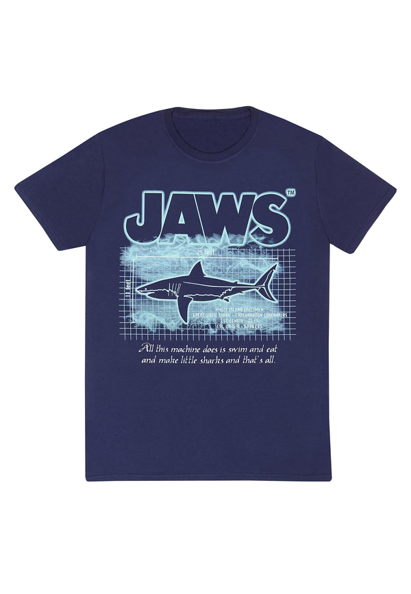 Jaws Tričko Unisex (Great White Info)