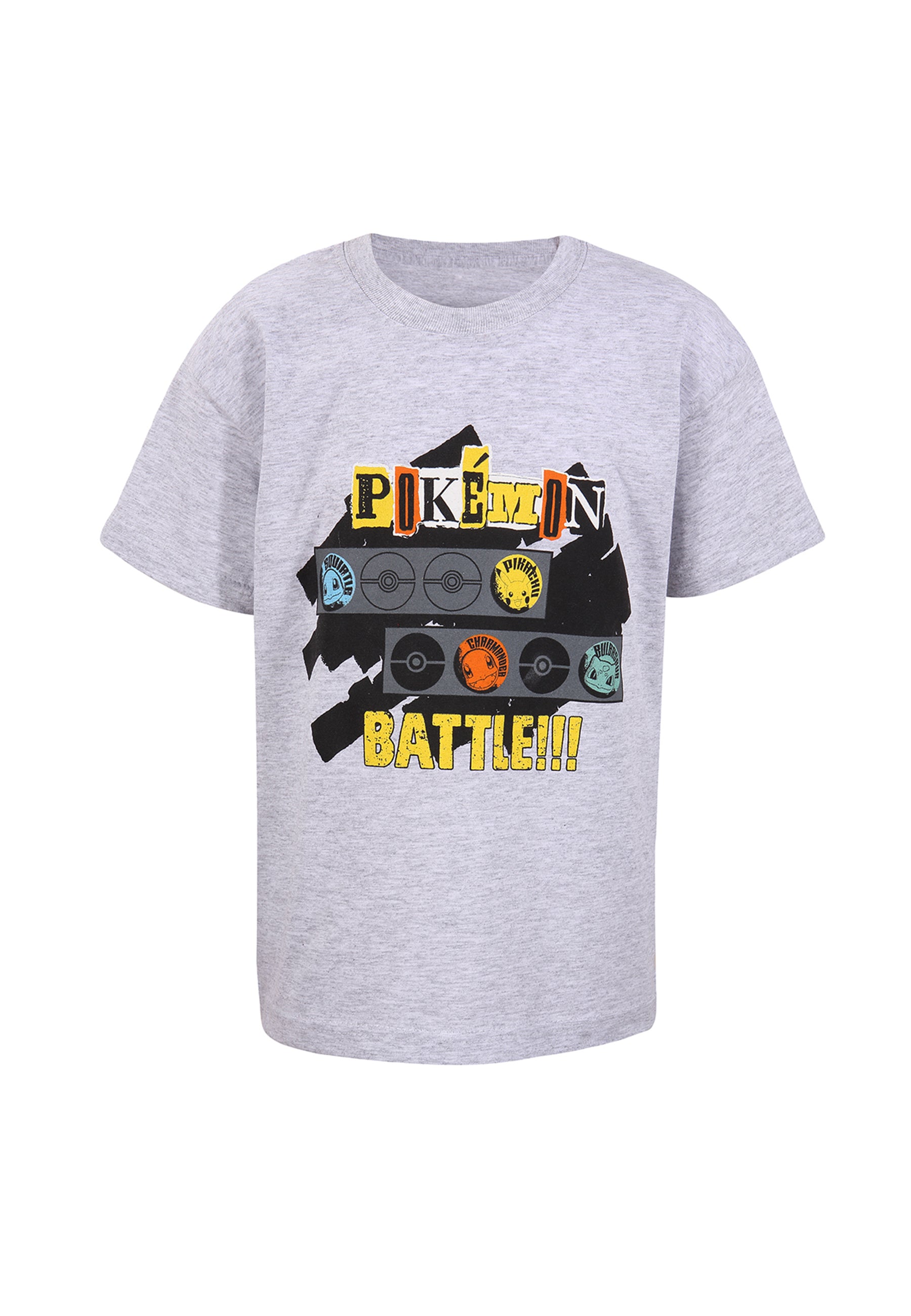 Pokemon - Pokemon Battle YTH T-Shirt mit Rundhalsausschnitt