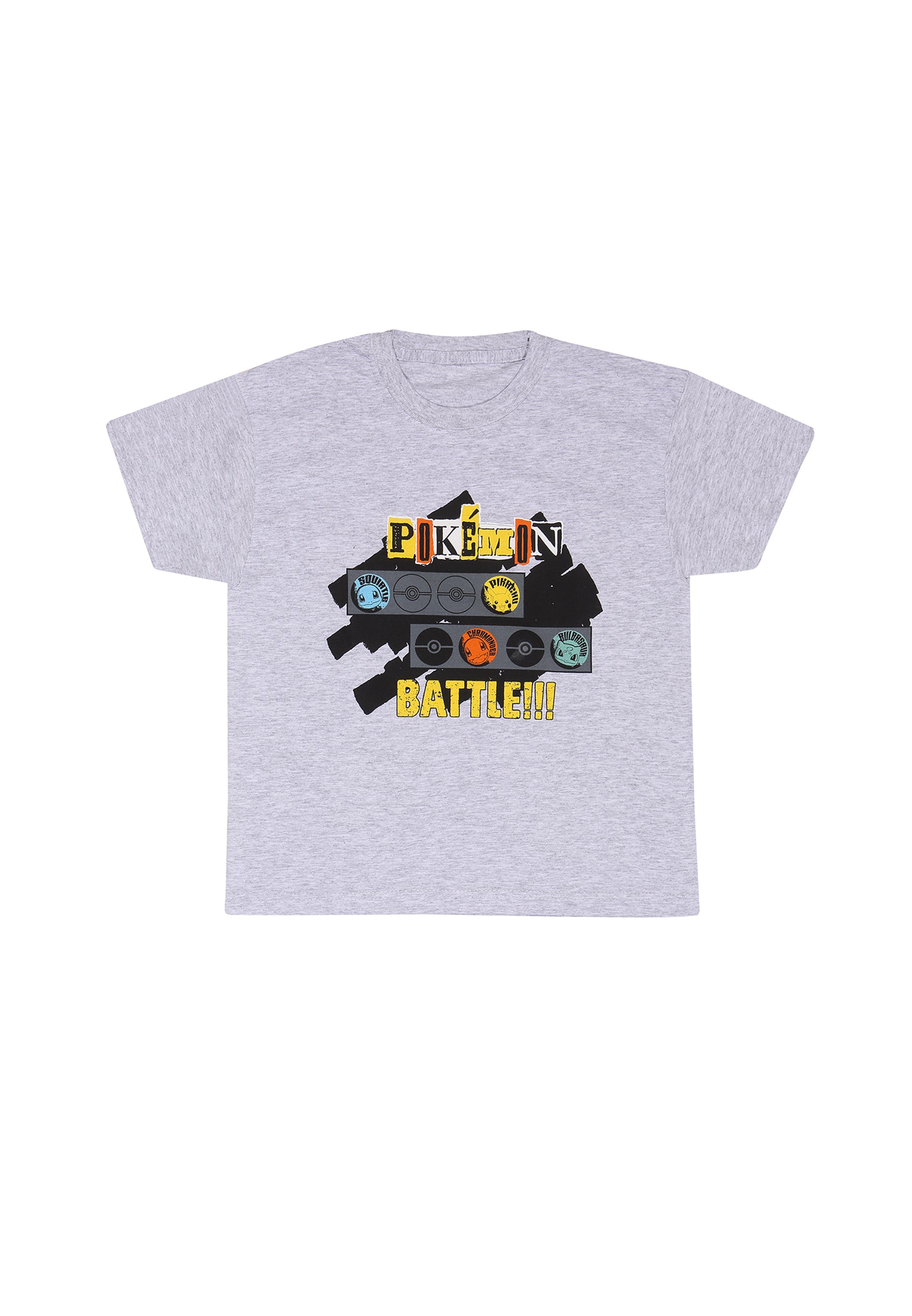 Pokemon - Pokemon Battle YTH T-Shirt mit Rundhalsausschnitt