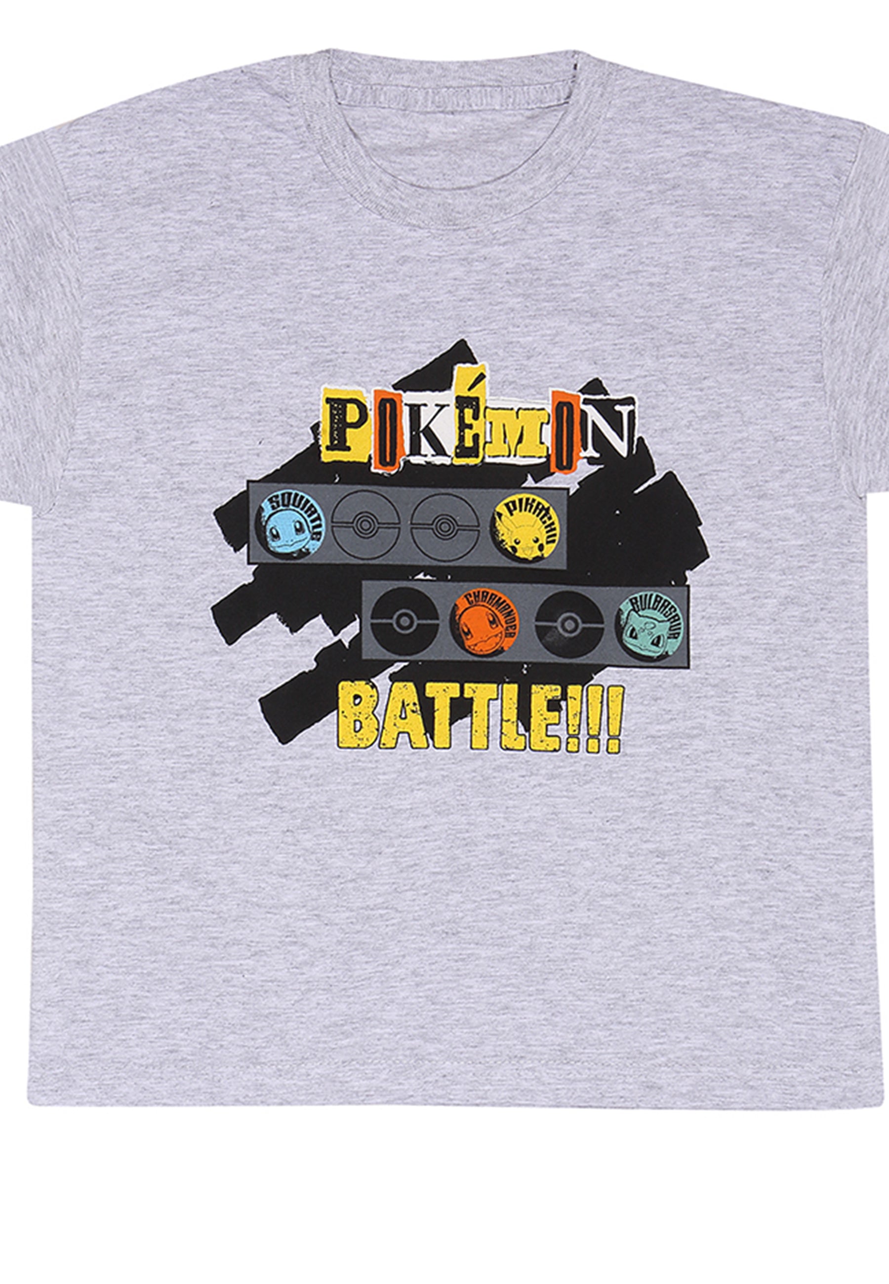 Pokemon - Pokemon Battle YTH T-Shirt mit Rundhalsausschnitt