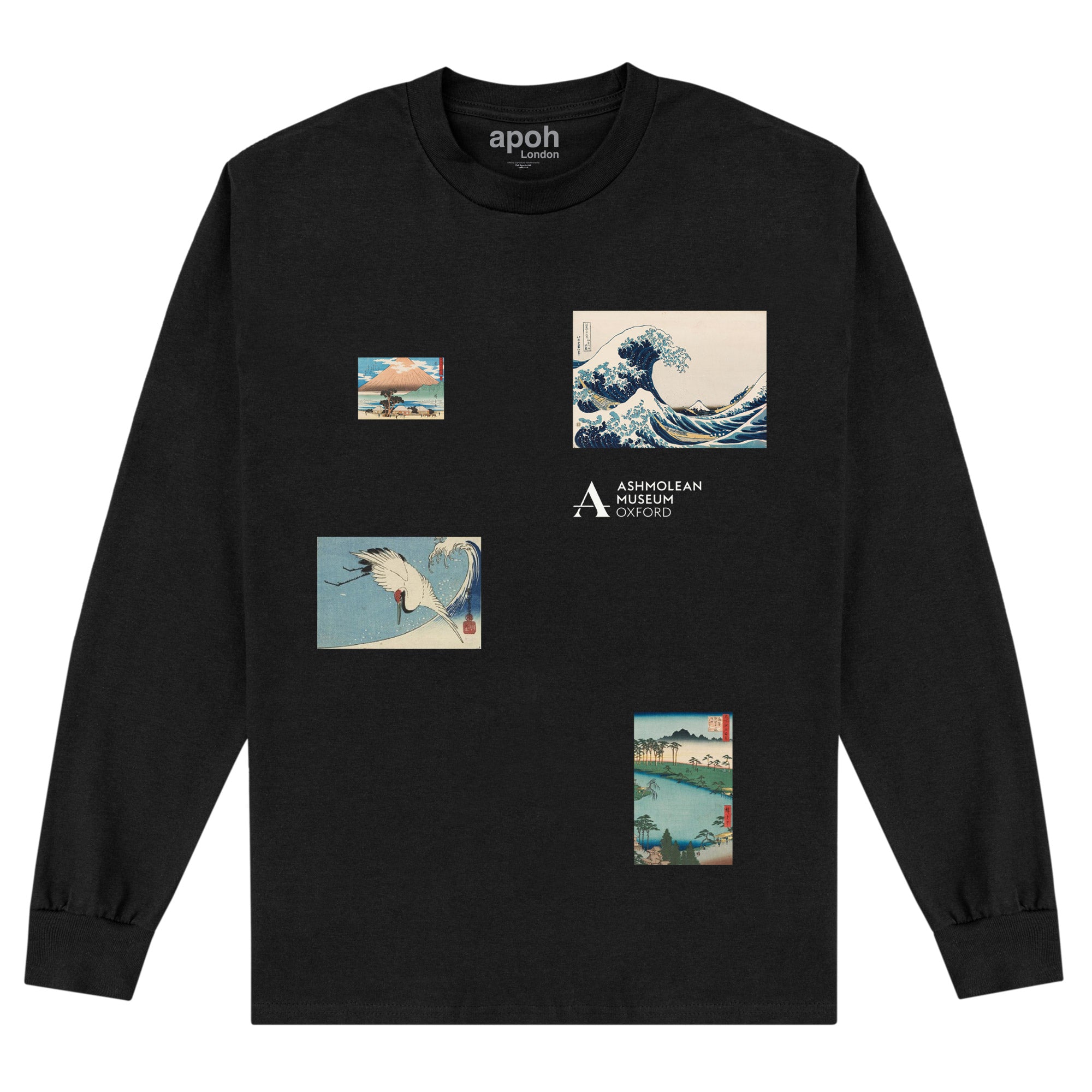 Ashmolean Černá Mikina (Ashmolean Vintage Collage  Sweatshirt)