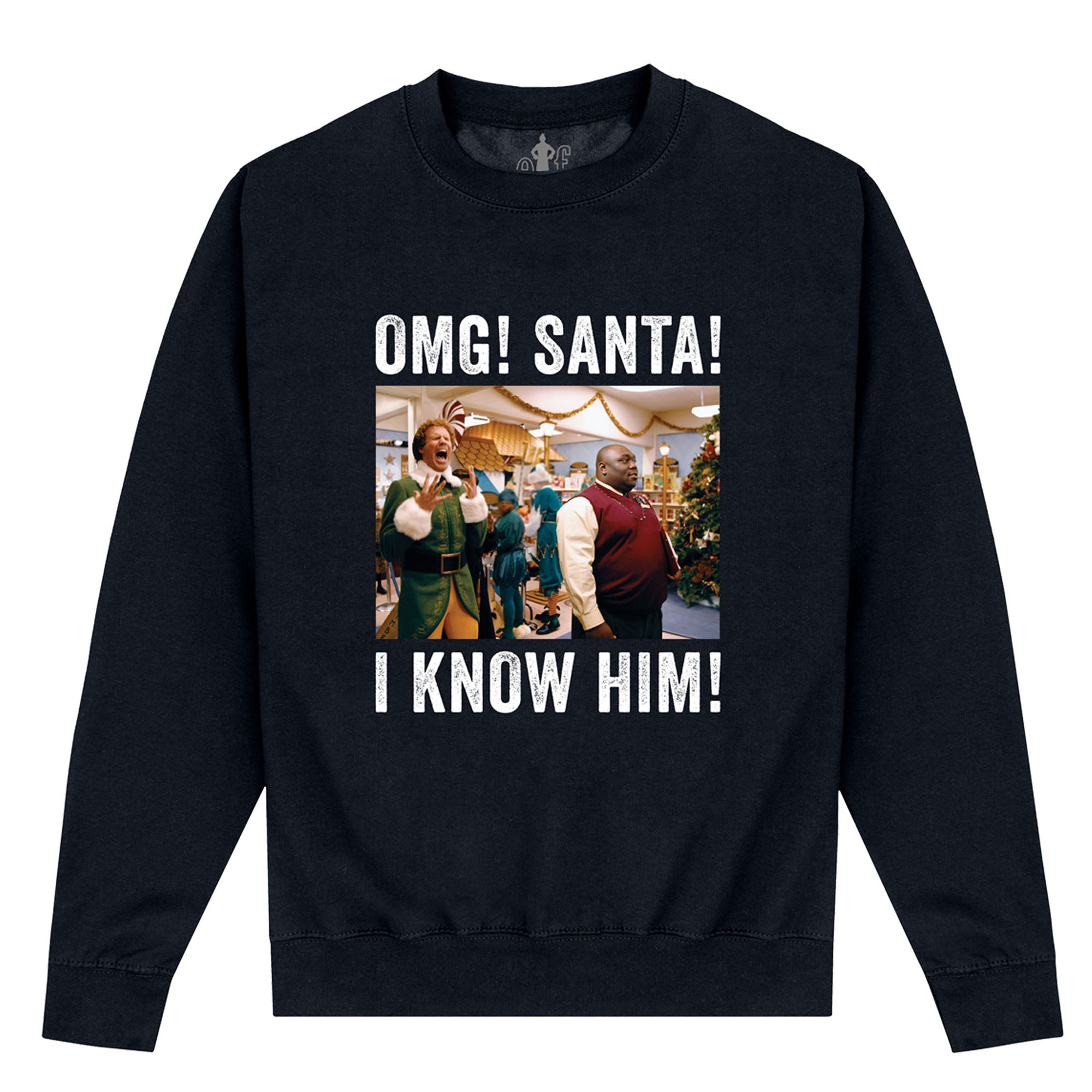 Elf Christmas Sweatshirt (Elf OMG Santa Foto Sweatshirt)