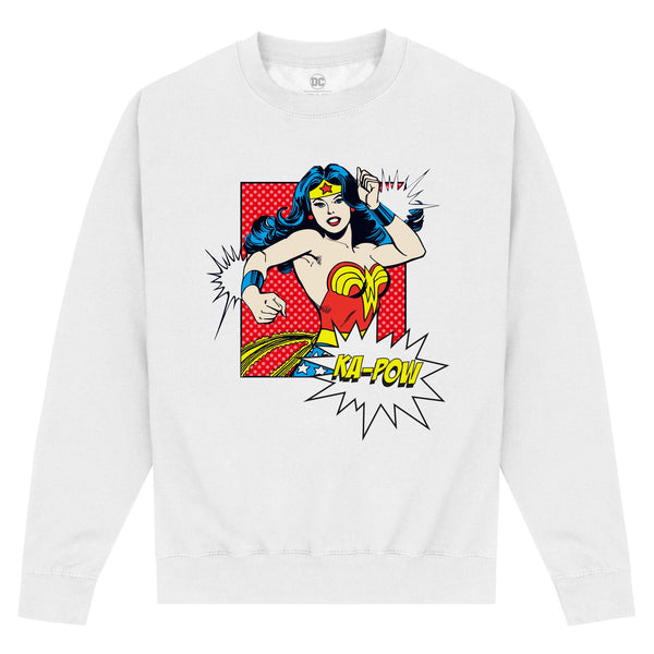 Wonder Women Bílá Mikina (Wonder Woman Ka-Pow Sweatshirt)