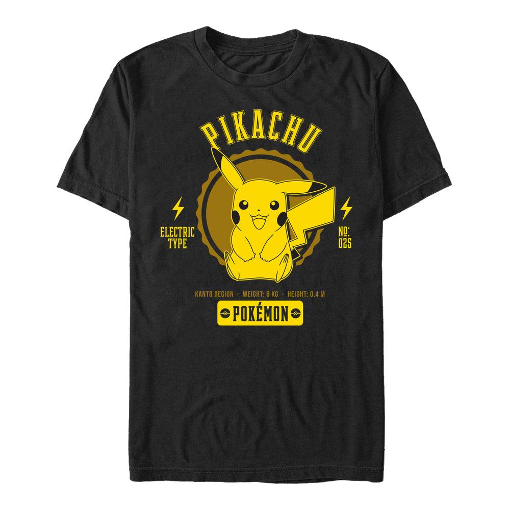 Pokémon Pikachu Herren-T-Shirt (Collegiate Pikachu Men T-Shirt)