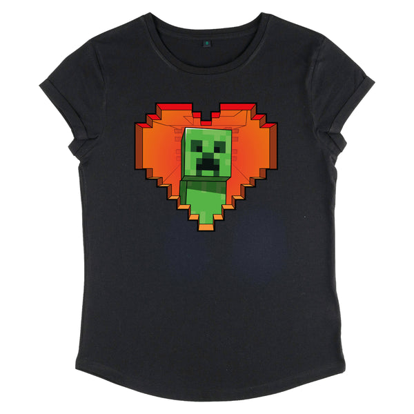 Minecraft Tričko Dámské (Creeper Valentine)