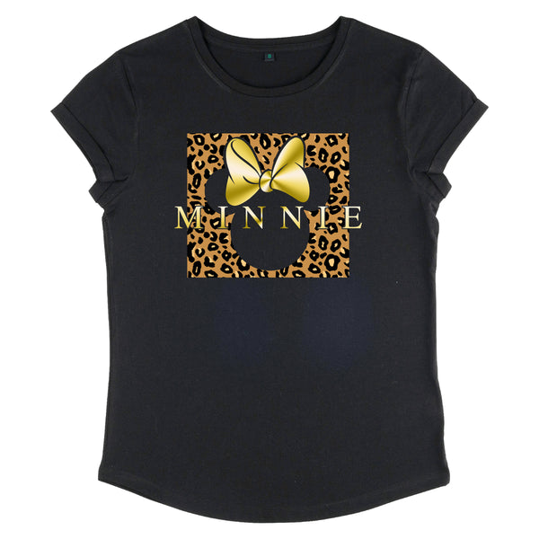 Mickey Classic Tričko Dámské (Leopard Square Minnie)