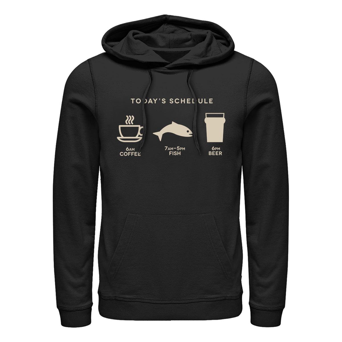 Fischerei Sweatshirt mit Fischereiplan Hoodie)