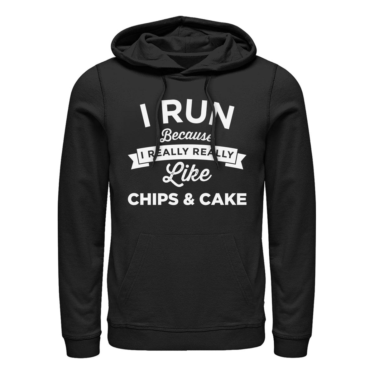 Ich renne mit Kapuzen mit Kapuze um Kuchen (laufe für Cake Hoodie)