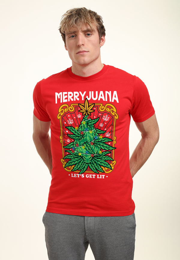 Weihnachtskannabis-T-Shirt (Weihnachten Merryjuana T-Shirt)