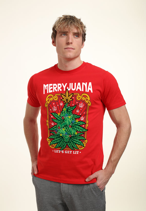 Weihnachtskannabis-T-Shirt (Weihnachten Merryjuana T-Shirt)