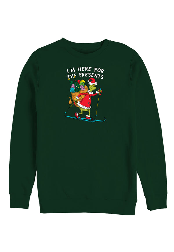 The Grinch Mikina Unisex (Here For The Presents Graphic)