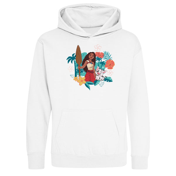 Disney Moana 2 Dětská Mikina Bílá (LETS EXPLORE TOGETHER Kids Hoodie)