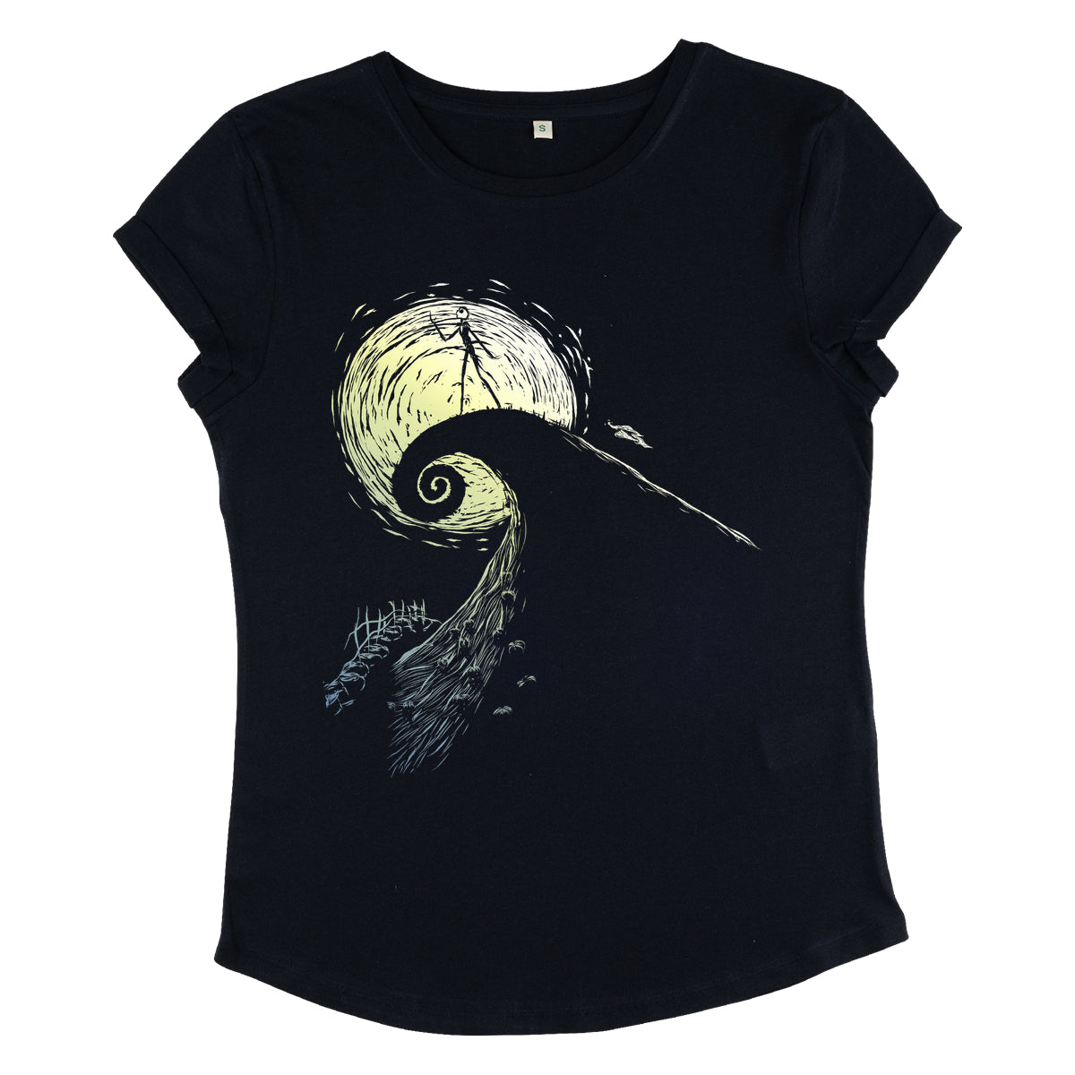 Disney Classics Nightmare vor Weihnachtsgeist Hill Jack Frauengeroll-Sleeve T-Shirt