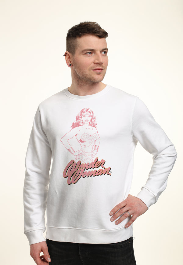 Wonder Woman Mikina Unisex (Pink Outline)
