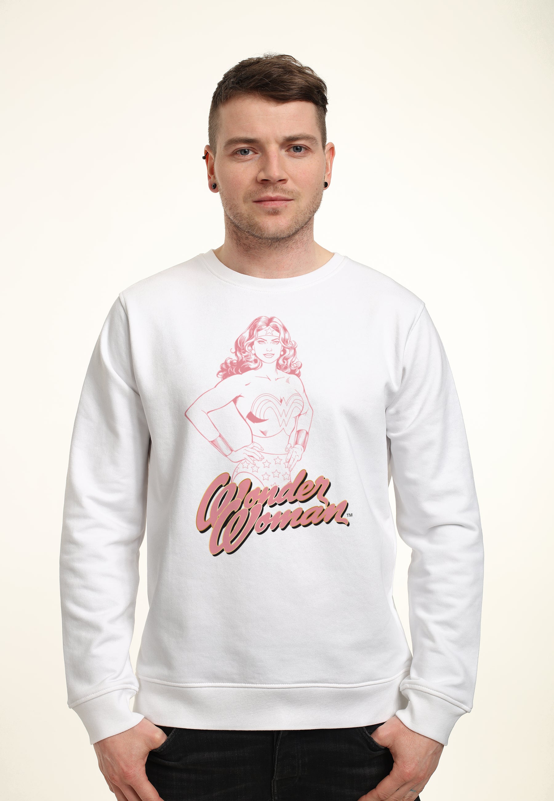 Wonder Woman Mikina Unisex (Pink Outline)