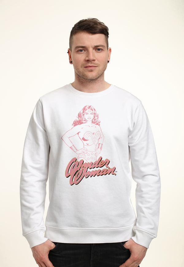 Wonder Woman Mikina Unisex (Pink Outline)