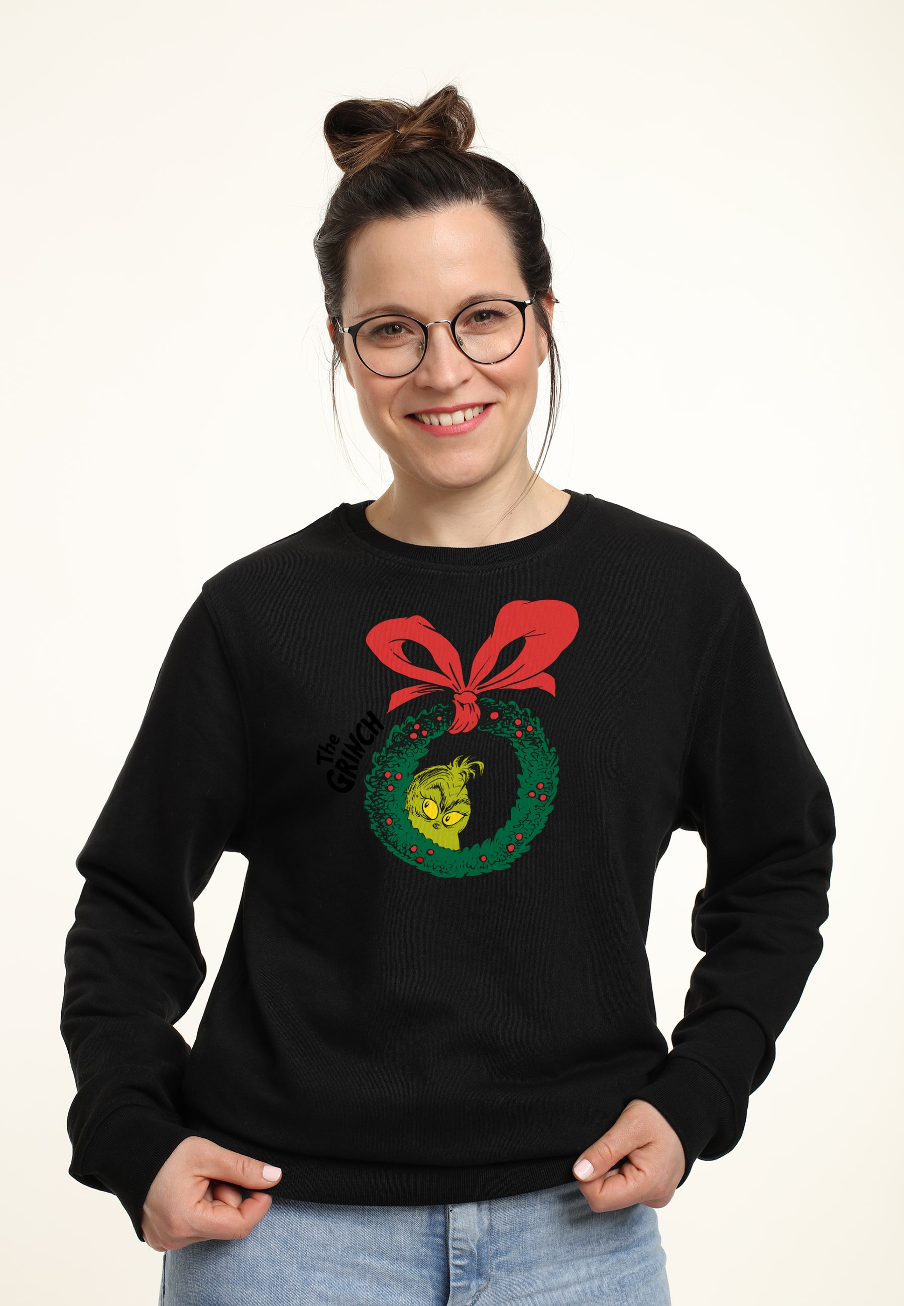 The Grinch Mikina Unisex (Christmas Wreath Graphic)