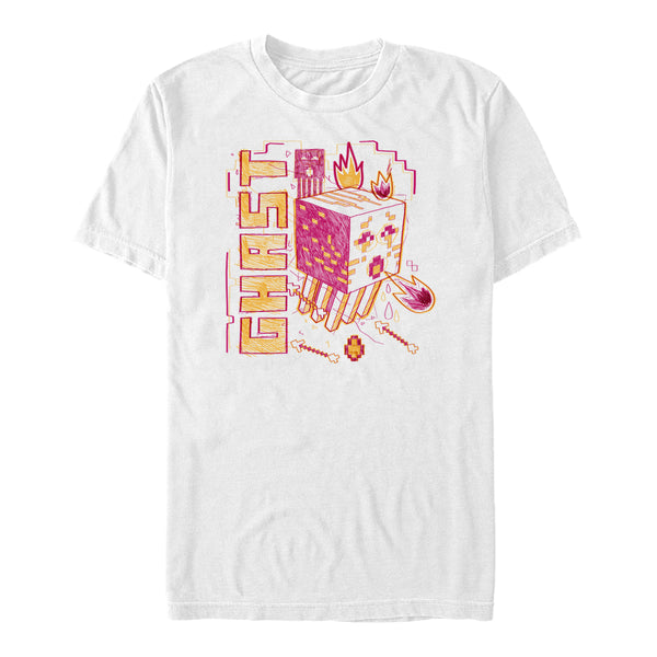Minecraft Tričko Unisex (Acid Sketch Ghast)