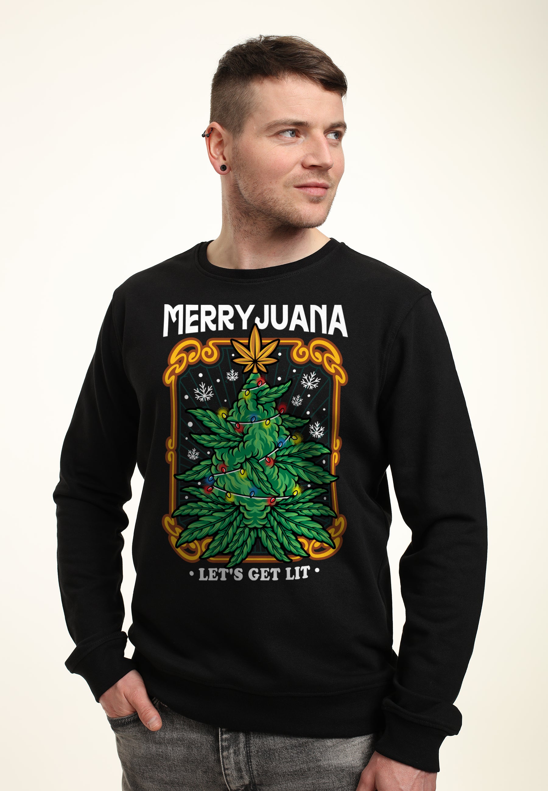 Vánoční Konopí Mikina (Christmas Merryjuana Sweatshirt)