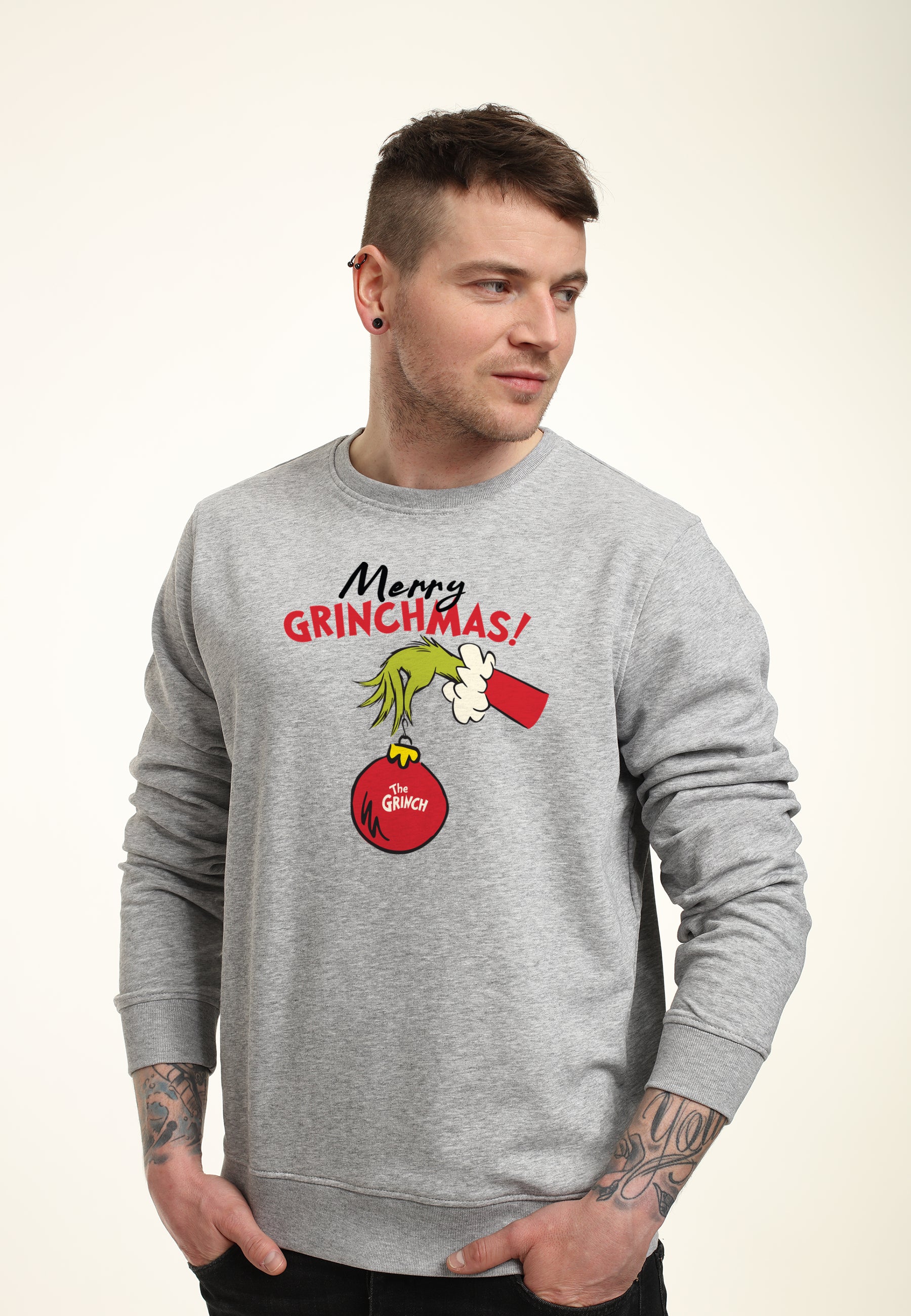 The Grinch Mikina Unisex (Christmas Bauble Graphic)