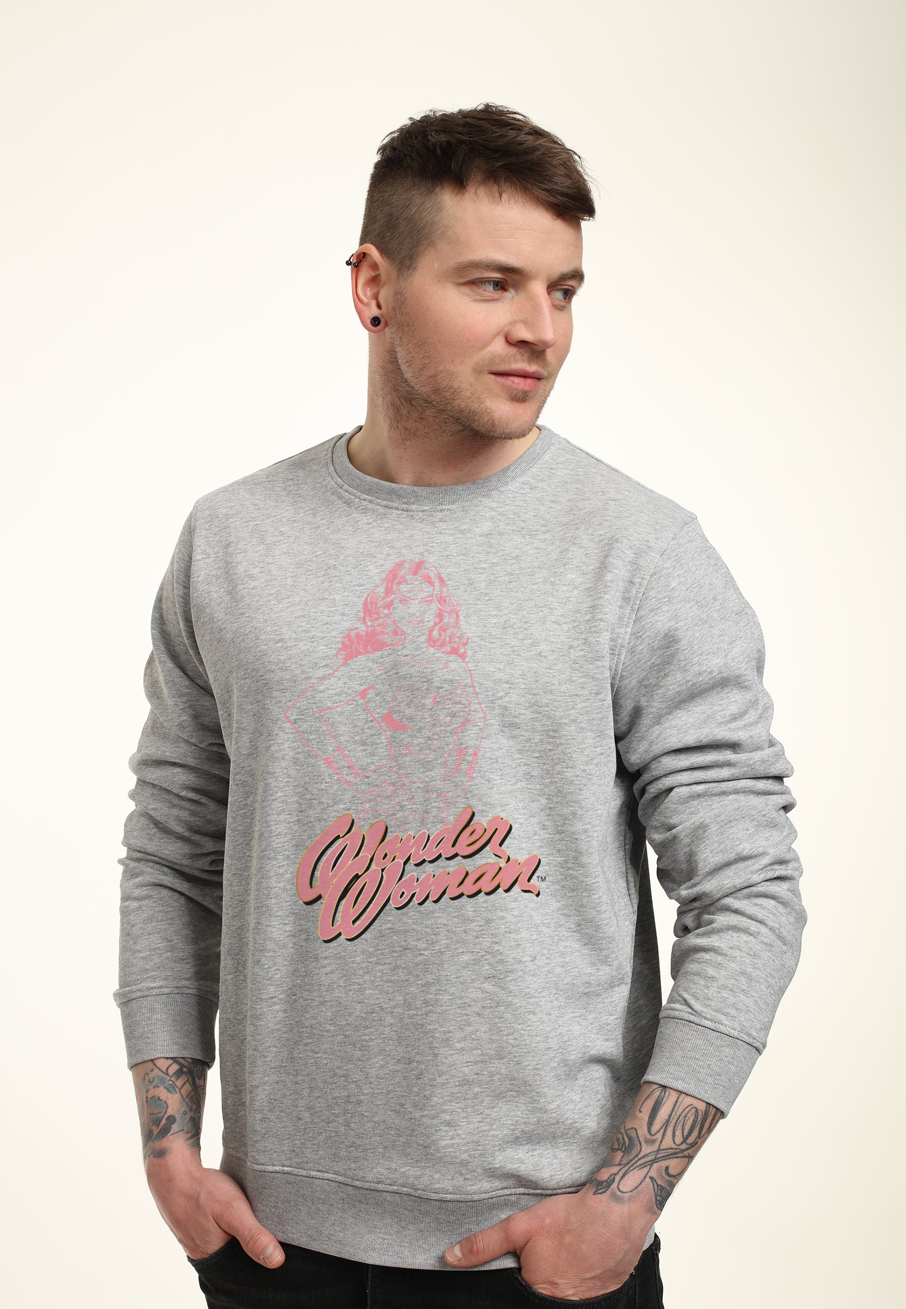 Wonder Woman Mikina Unisex (Pink Outline)
