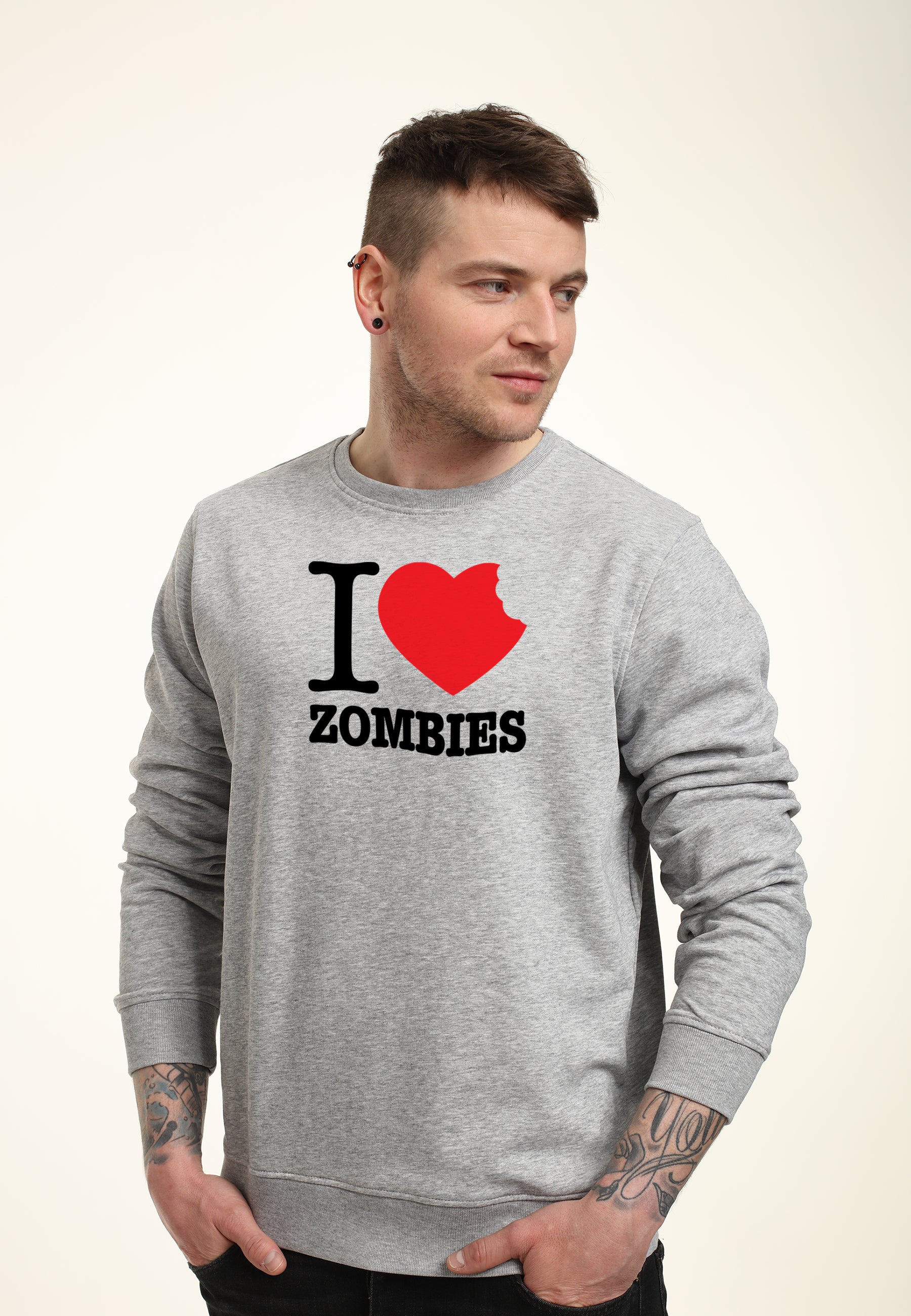 Ich liebe Zombie Sweatshirt (ich Herz Zombies Sweatshirt)