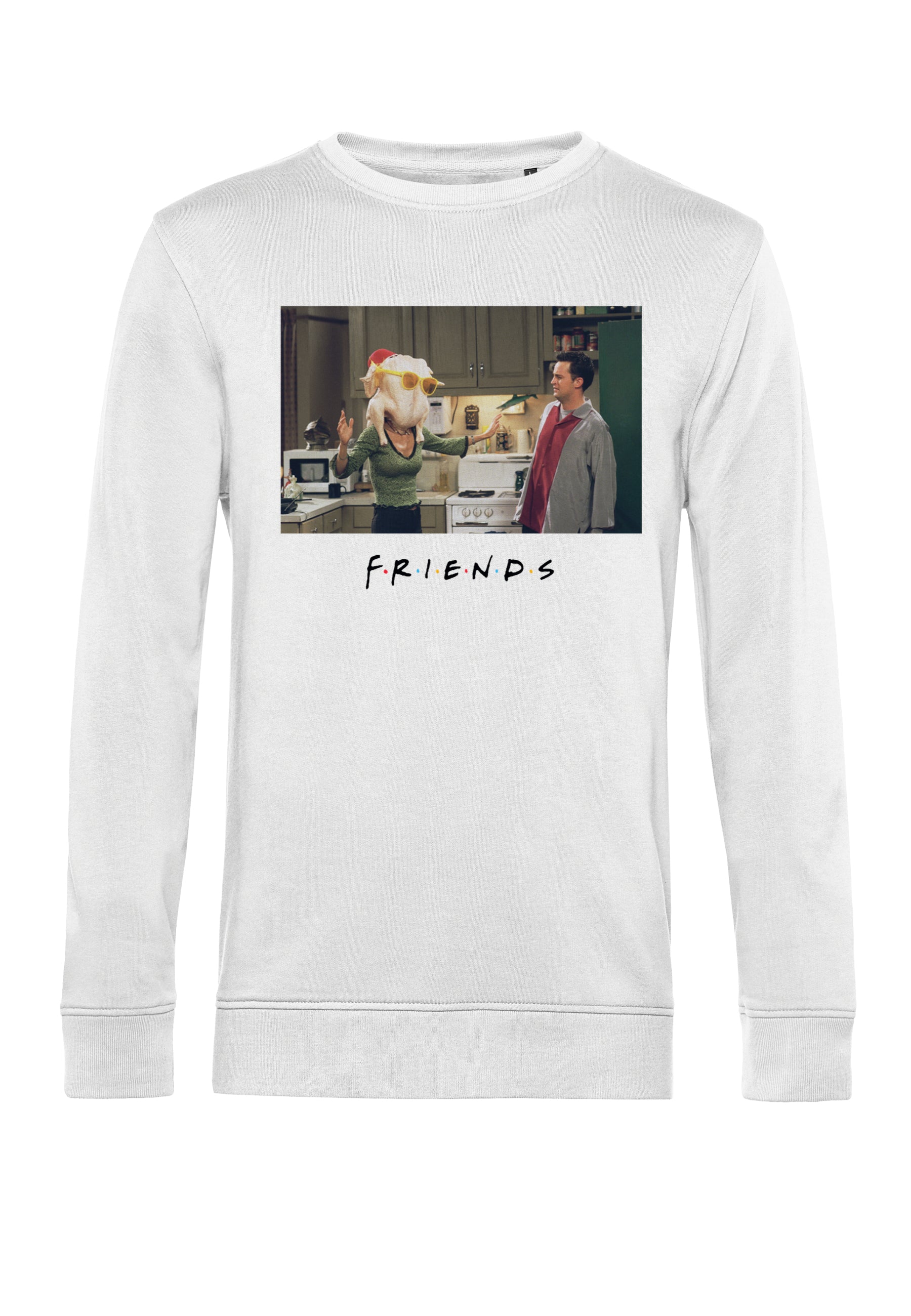 Freunde Weihnachten Sweatshirt (Freunde - Freunde Chandler Monica Truthahn Head Sweatshirt)