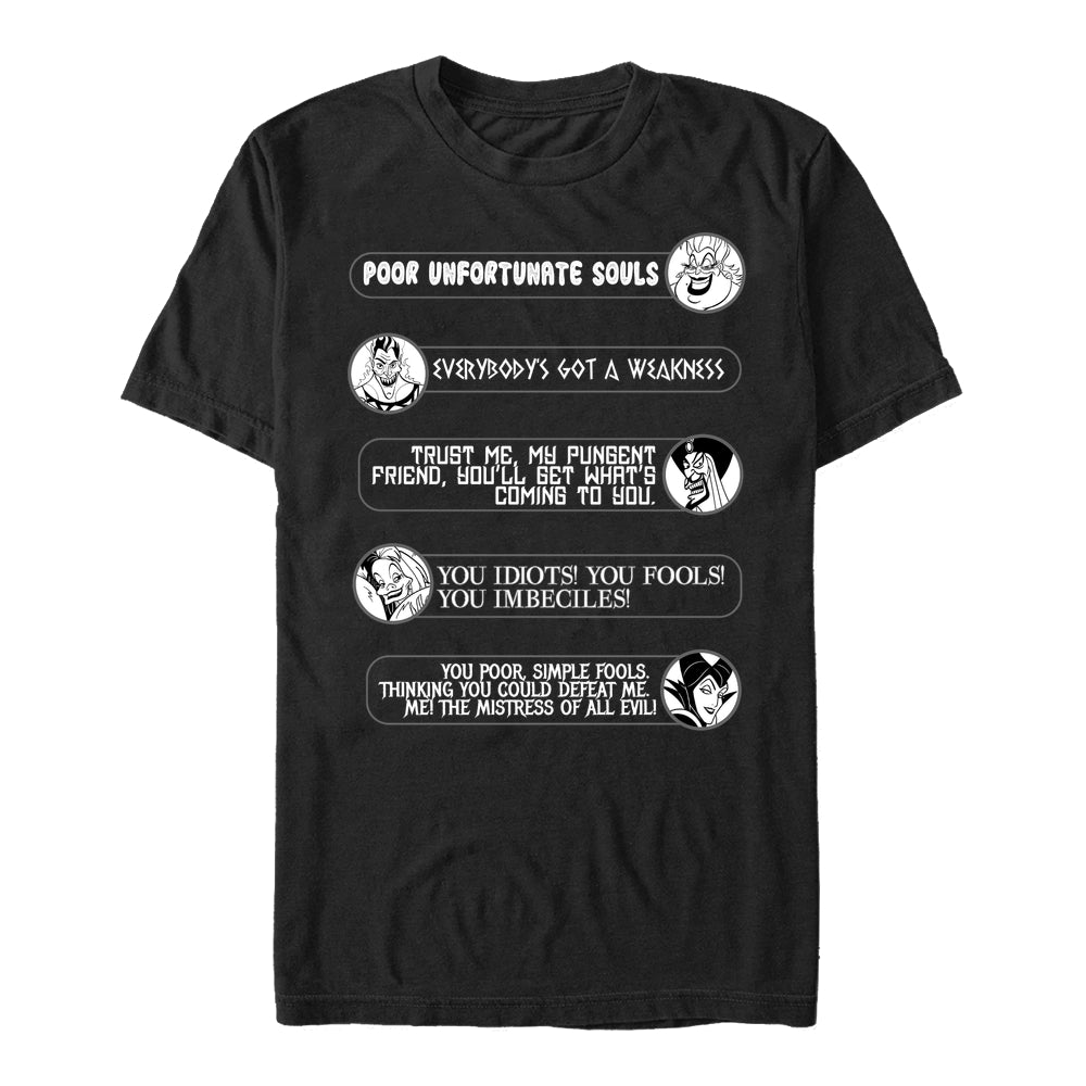 Villains Tričko Unisex (Villain Quotes)