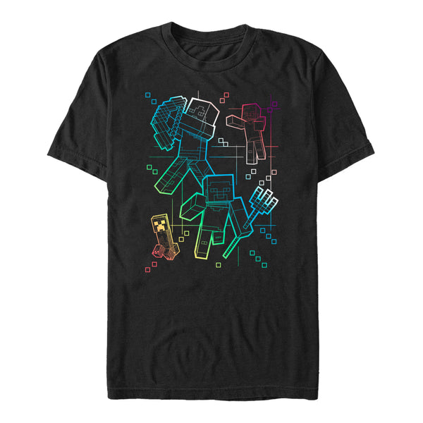 Minecraft - Gradientenlinien Unisex Crew Neck t -Shirt