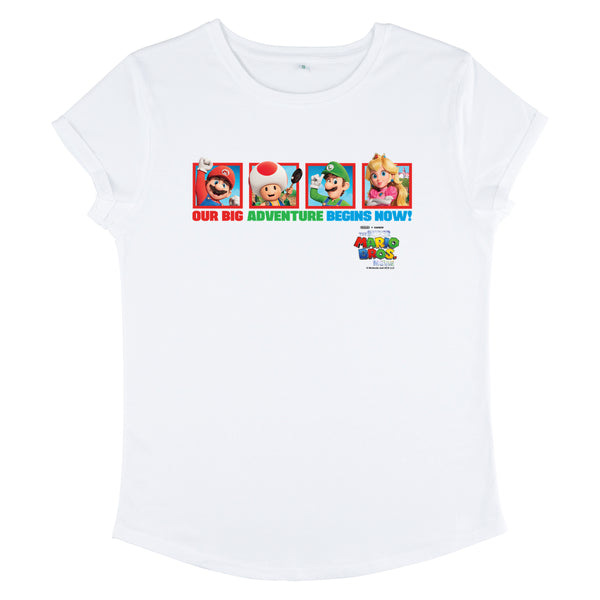 Super Mario Tričko Dámské (Big Aadventure Horizontal Tiles)