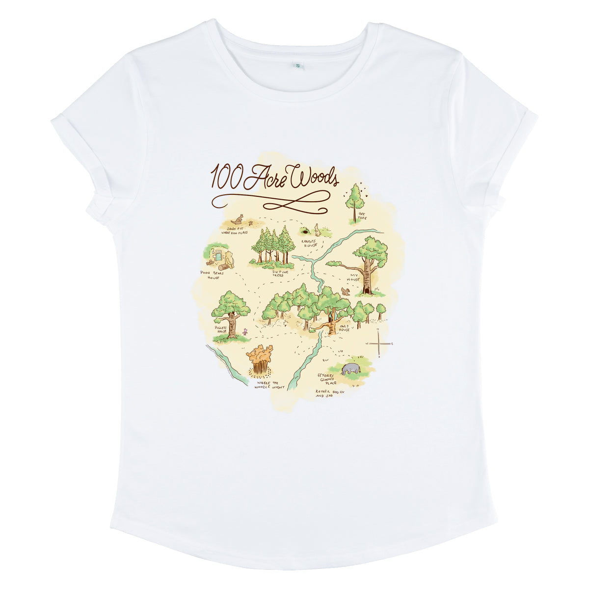 Winnie the Pooh Tričko Dámské (Acre Map)