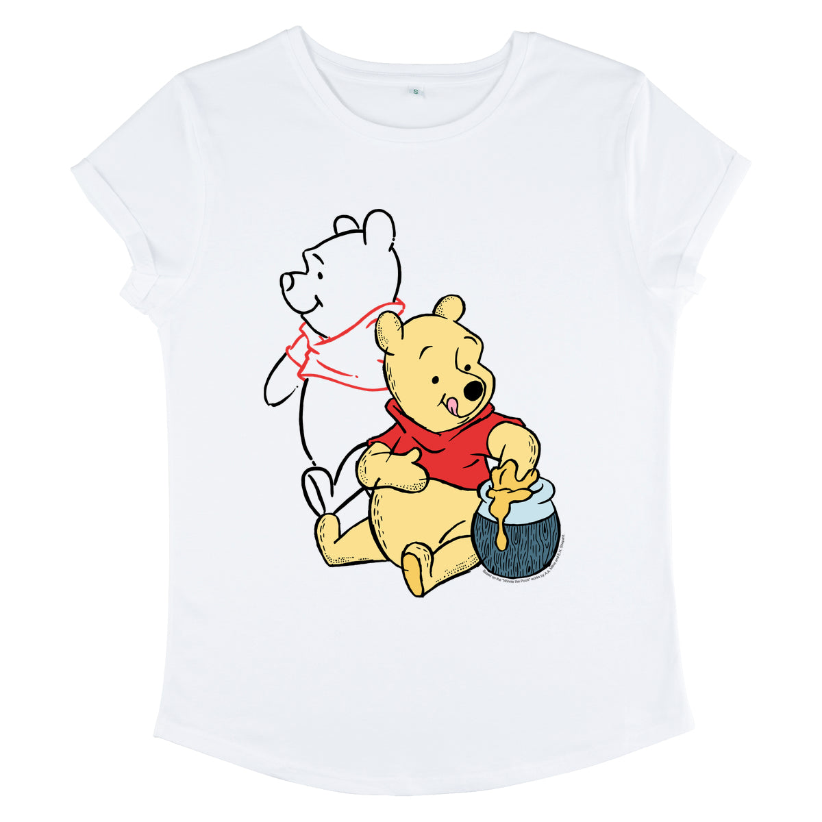 Winnie the Pooh Tričko Dámské (Pooh Line Art)