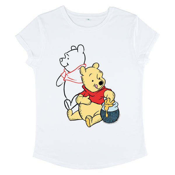 Winnie the Pooh Tričko Dámské (Pooh Line Art)